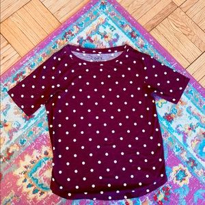 Comfy EUC LOFT Polka•Dot Cotton T-shirt